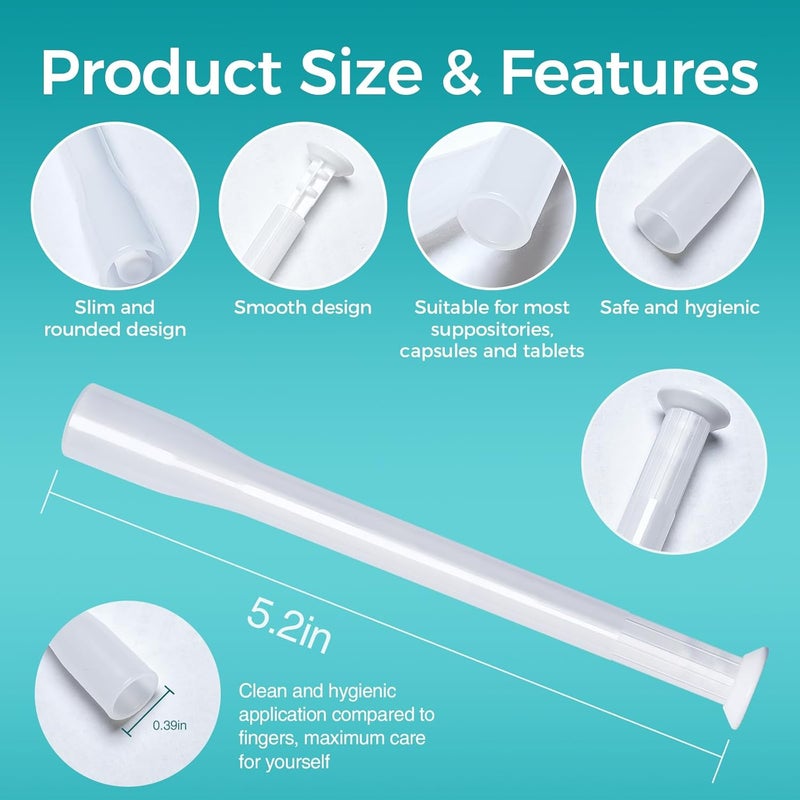 Dizzily 30 Pack Disposable Vaginal Suppository Applicators for Women, Individually Wrapped, Hygienic - Fits Most Boric Acid Suppositories, Pills, Tablet, Cap-sules and Feminine Care Applicator - Image 3